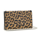 Brown Polyester Clutch Bag