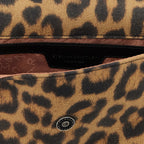 Brown Polyester Clutch Bag