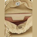 Beige Polyester Shoulder Bag