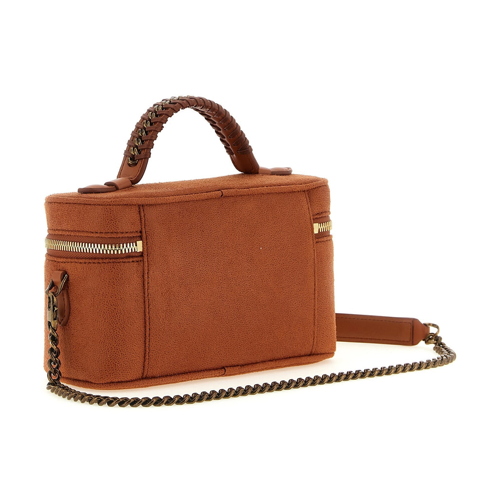 Orange Polyester Crossbody Bag