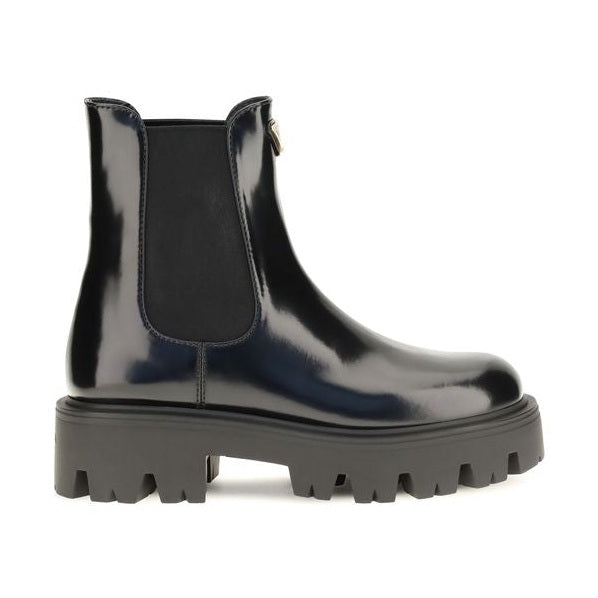 Black Calf Leather Bos Taurus Chelsea Boots