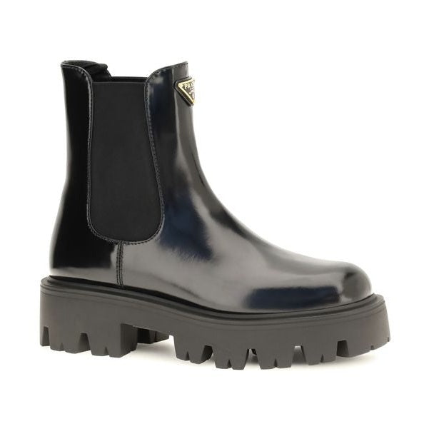 Black Calf Leather Bos Taurus Chelsea Boots