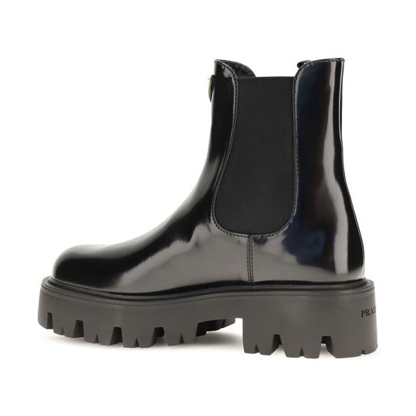 Black Calf Leather Bos Taurus Chelsea Boots