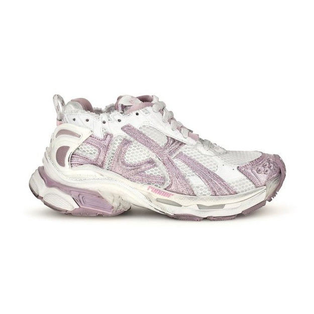 Purple Polyester Athletic Sneakers