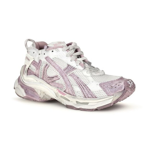 Purple Polyester Athletic Sneakers
