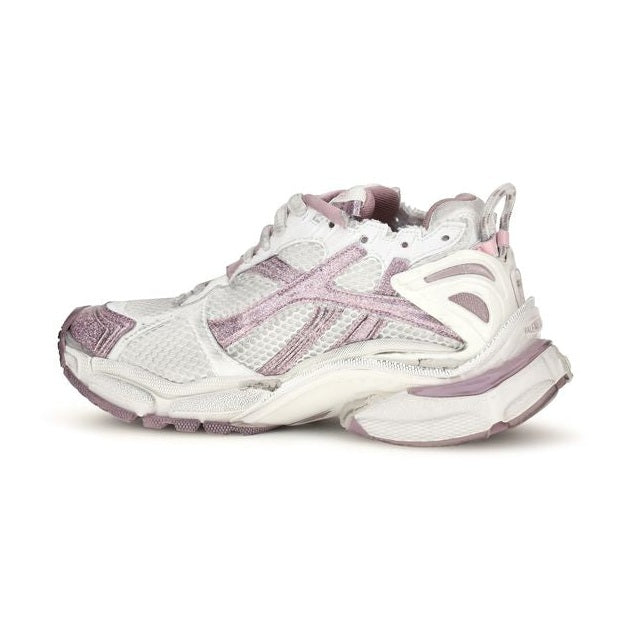 Purple Polyester Athletic Sneakers
