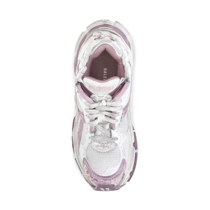 Purple Polyester Athletic Sneakers