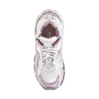 Purple Polyester Athletic Sneakers