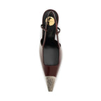 Bordeaux Calf Leather Bos Taurus High Heel Pumps