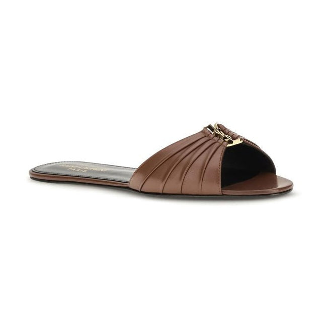 Brown Calf Leather Bos Taurus Mules