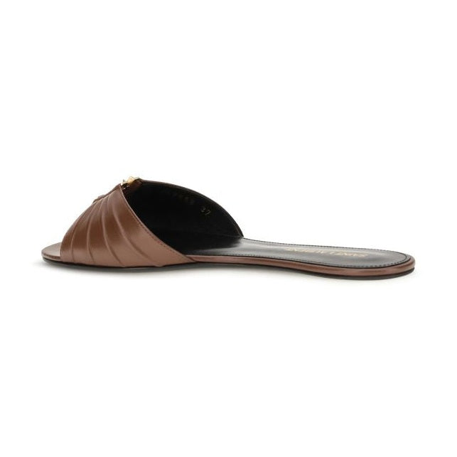 Brown Calf Leather Bos Taurus Mules