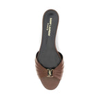 Brown Calf Leather Bos Taurus Mules