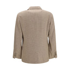 Beige Cotton Blazer