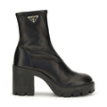 Black Calf Leather Bos Taurus Ankle Boots
