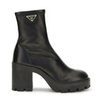 Black Calf Leather Bos Taurus Ankle Boots