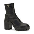 Black Calf Leather Bos Taurus Ankle Boots