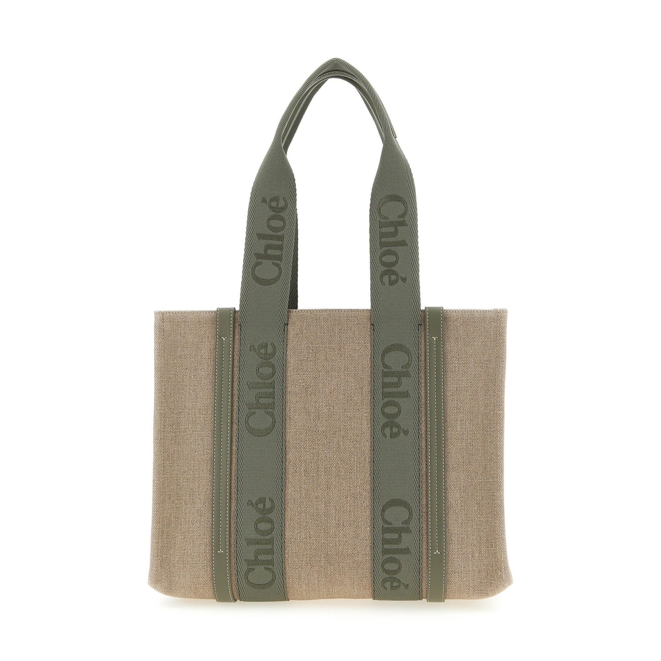 Bicolor Linen Tote Bag