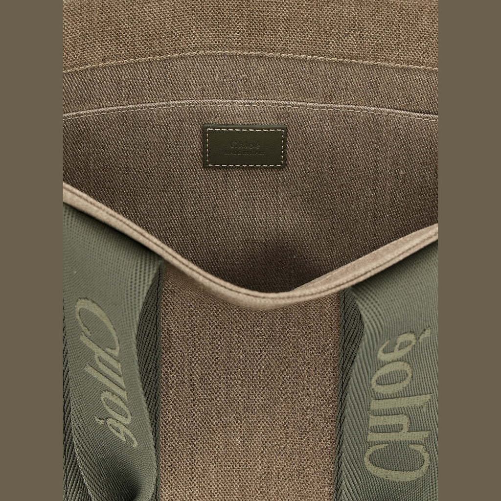 Bicolor Linen Tote Bag