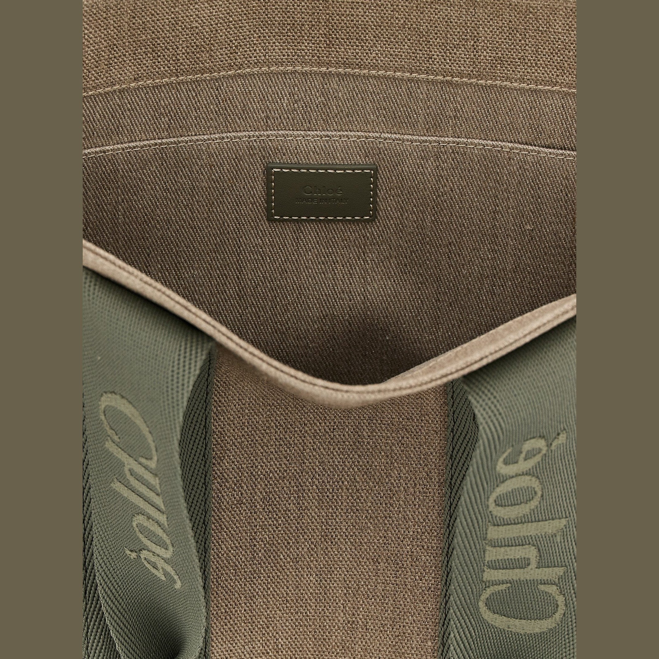 Bicolor Linen Tote Bag