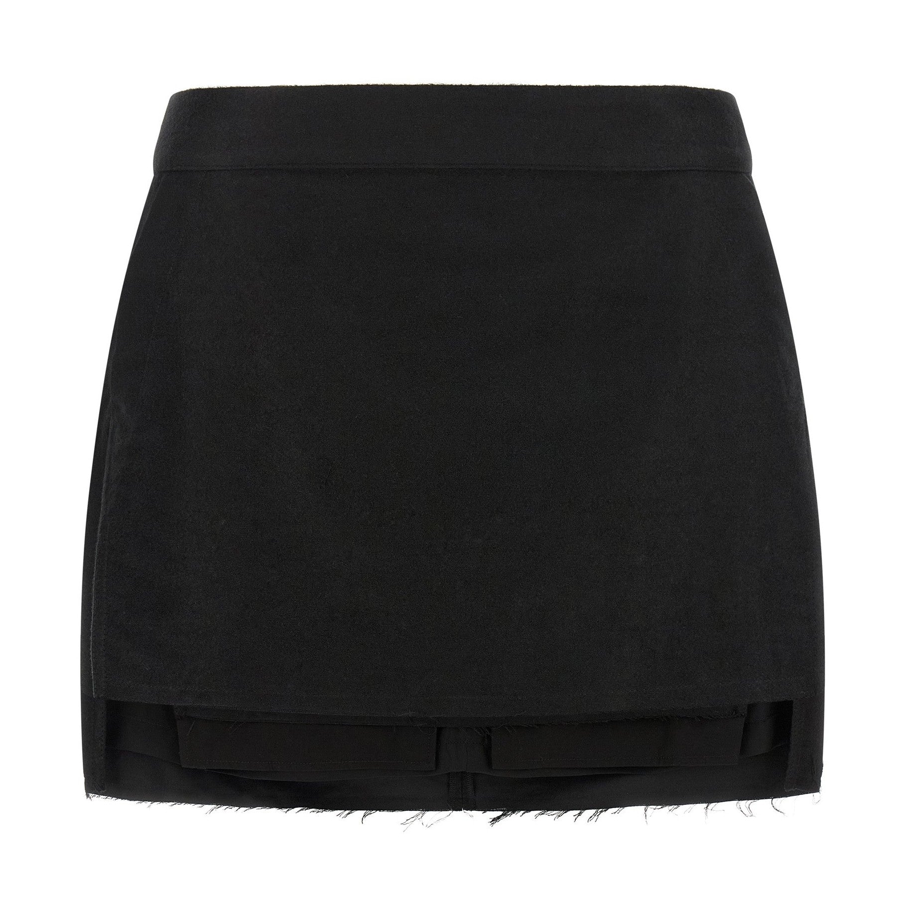 Black Ramie Long Skirt