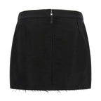 Black Ramie Long Skirt