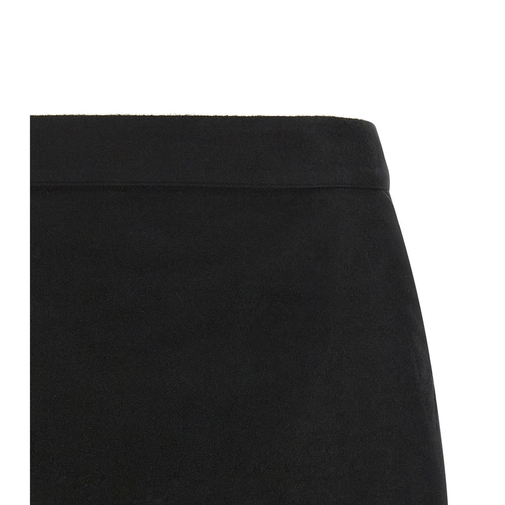 Black Ramie Long Skirt