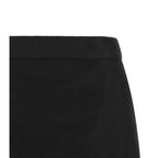 Black Ramie Long Skirt