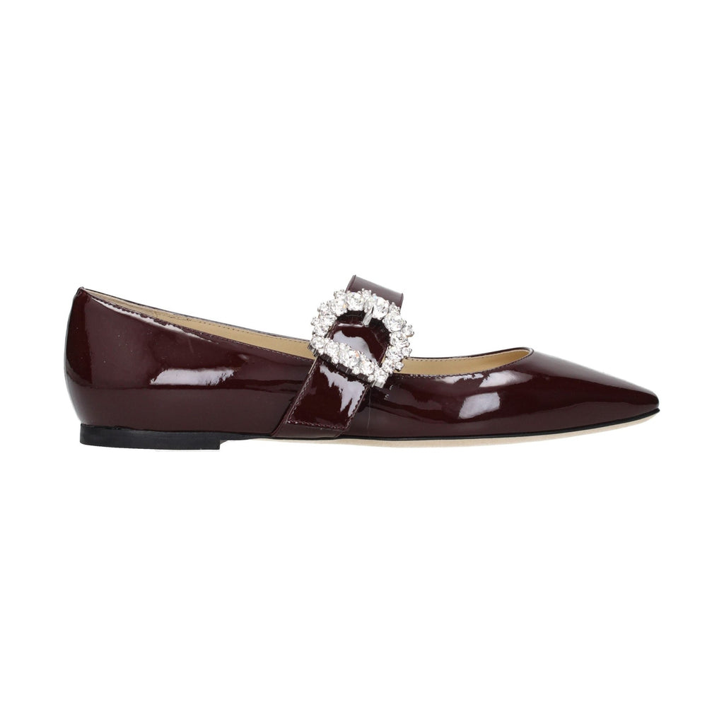 Red Leather Ballet Flats