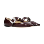 Red Leather Ballet Flats