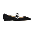 Black Leather Ballet Flats