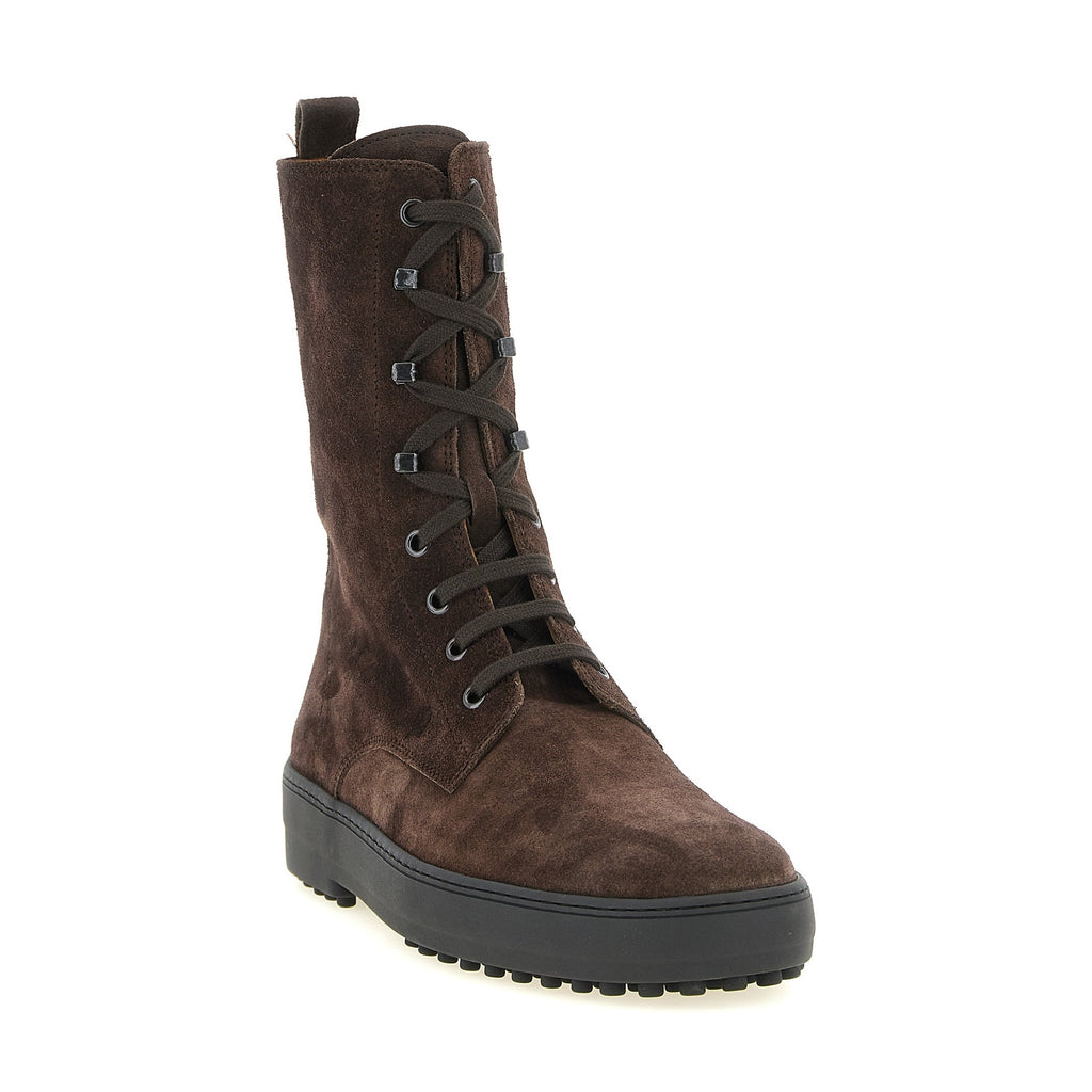 Brown Calfskin Ankle Boots