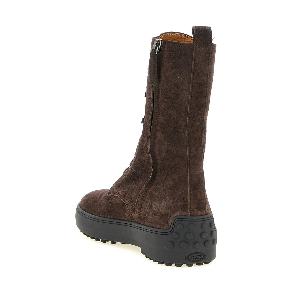 Brown Calfskin Ankle Boots