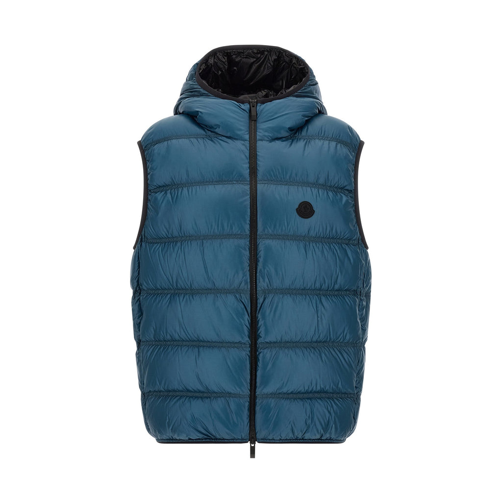 Blue Polyamide Full-Length Jacket