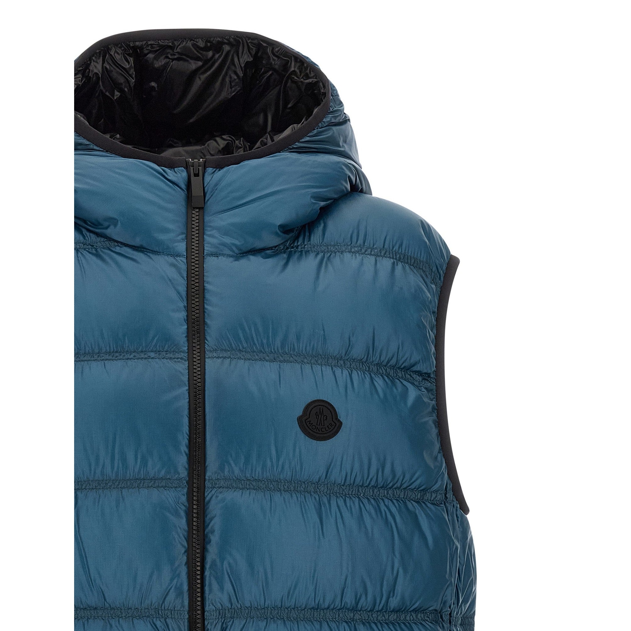 Blue Polyamide Full-Length Jacket