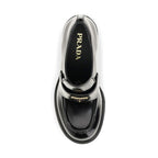Black Calf Leather Bos Taurus Platform Loafers