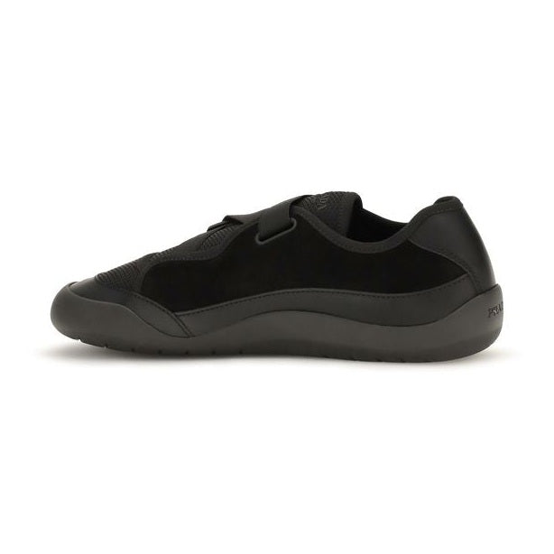 Black Nylon Low Top Sneakers