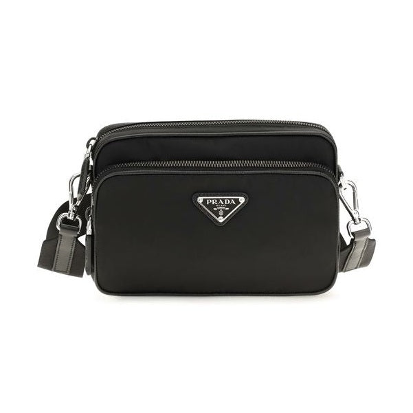 Black Recycled Polyamide Shoulder Bag