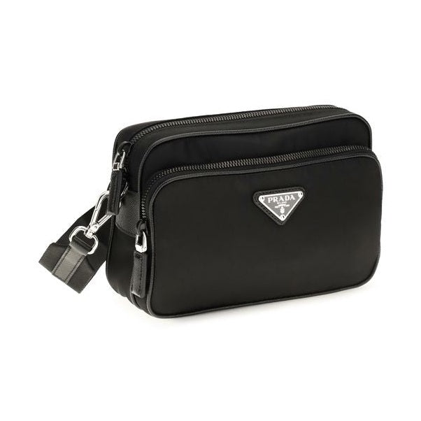 Black Recycled Polyamide Shoulder Bag