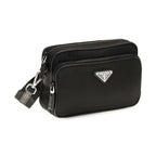 Black Recycled Polyamide Shoulder Bag