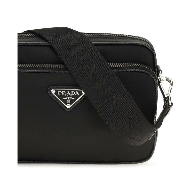 Black Recycled Polyamide Shoulder Bag