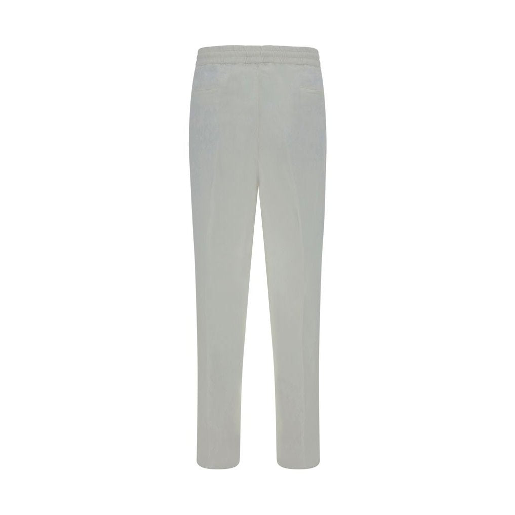 White Linen Casual Pants