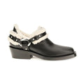 Black Calf Leather Bos Taurus Ankle Boots