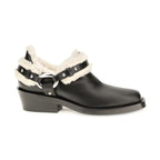 Black Calf Leather Bos Taurus Ankle Boots