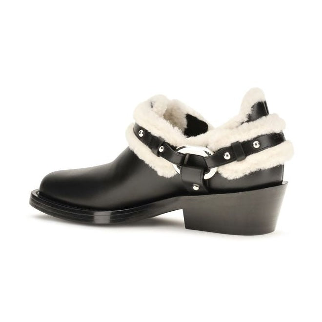 Black Calf Leather Bos Taurus Ankle Boots
