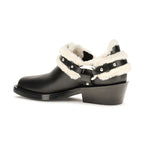 Black Calf Leather Bos Taurus Ankle Boots