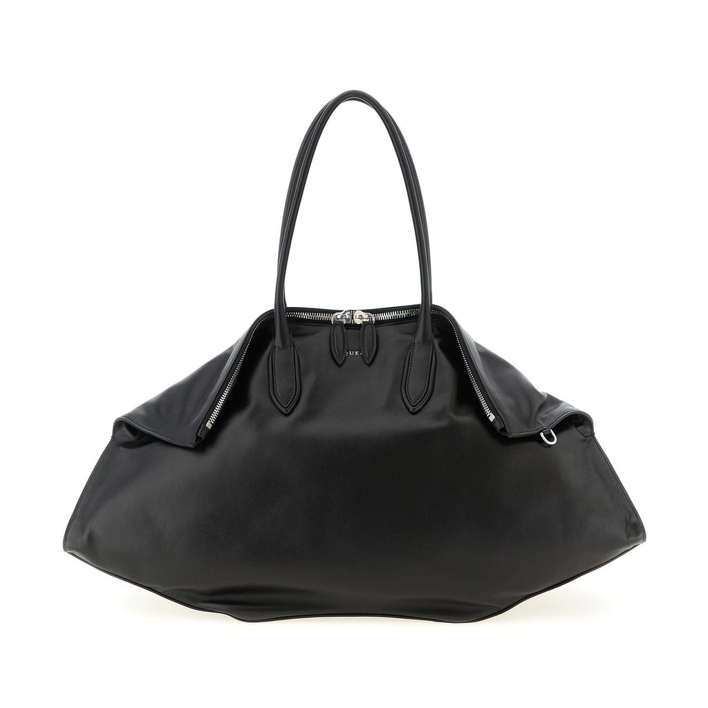 Black Calfskin Shoulder Bag