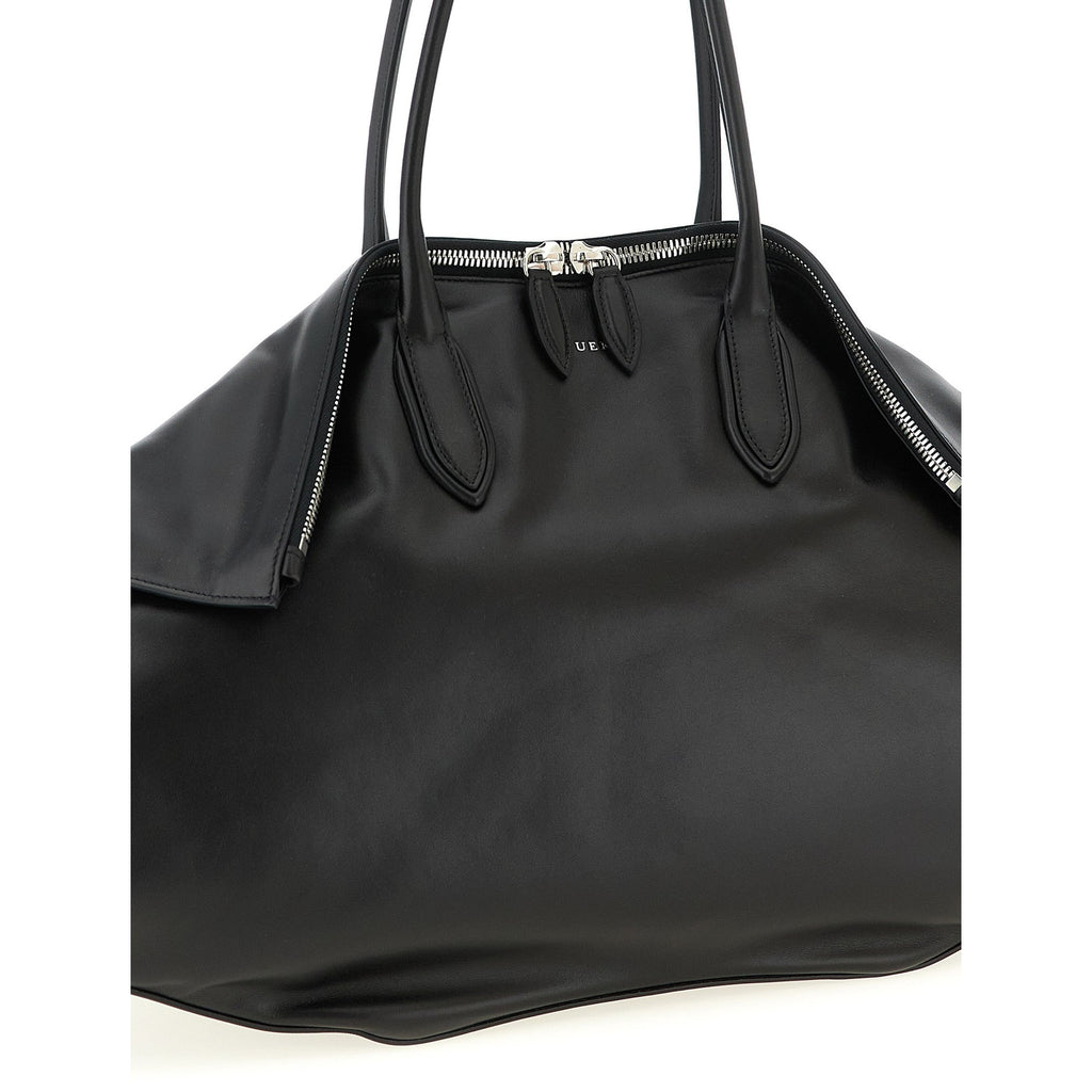 Black Calfskin Shoulder Bag