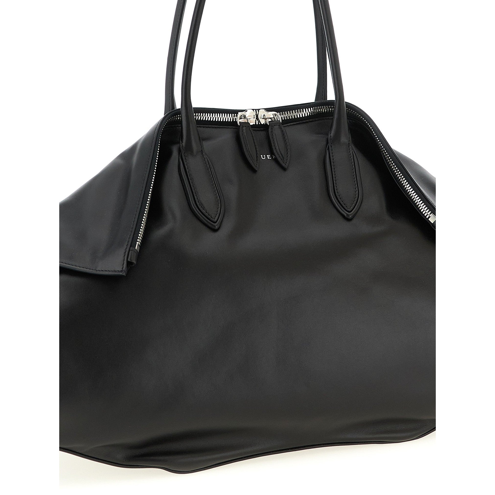 Black Calfskin Shoulder Bag