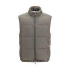 Gray Polyester Sleeveless Jacket
