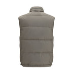 Gray Polyester Sleeveless Jacket